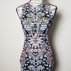 Guess Floral Design Bodycon Dress Size 2